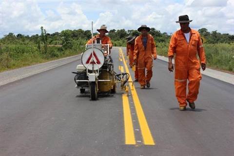 Road building in Bolivia